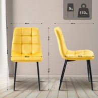 4 vnt. valgomojo kėdžių rinkinys „Antibes“