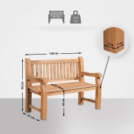 Tiko suolas Jackson 120 cm su dangčiu - PirkPatogiai.lt