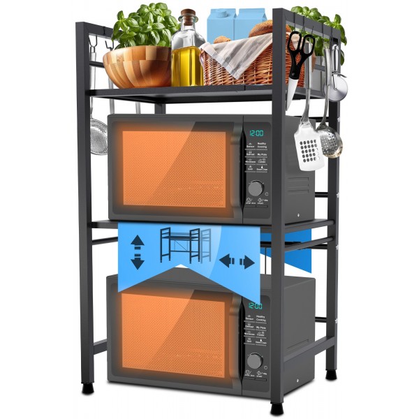 Mikrobangų krosnelės lentynos Marana, 3 lygiai - PirkPatogiai.lt