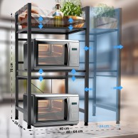 Mikrobangų krosnelės lentynos Marana, 3 lygiai - PirkPatogiai.lt