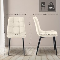 4 vnt. valgomojo kėdžių rinkinys „Tilde Samt“
