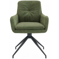 Valgomojo kėdė „Pickett“ Audinys žalias