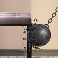 Barci B sėdimoji pufė iš dirbtinės odos - PirkPatogiai.lt