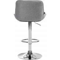 2 vnt. baro kėdžių rinkinys „Vonore“ audinys chromas