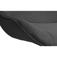 2 vnt. baro kėdžių rinkinys Vonore, juodos spalvos audinys