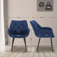 2 vnt. kėdžių rinkinys „Tanna Samt“