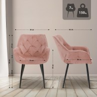 2 vnt. kėdžių rinkinys „Tanna Samt“