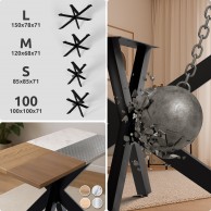 Stalo kojos Hardwick 120x68x71 cm - PirkPatogiai.lt