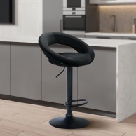 Baras kėdė Olinda Velvet juoda
