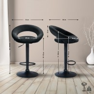Baras kėdė Olinda Velvet juoda
