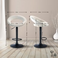Baras kėdė Olinda Velvet juoda