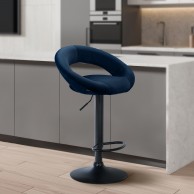 Baras kėdė Olinda Velvet juoda