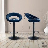 Baras kėdė Olinda Velvet juoda