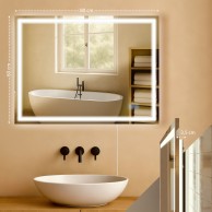 Vonios veidrodis Jaffrey 60x80 be Bluetooth - PirkPatogiai.lt