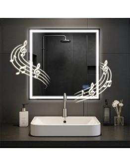 Vonios veidrodis Jaffrey 80x80 su „Bluetooth“