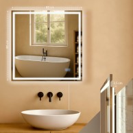 Vonios veidrodis Jaffrey 80x80 be Bluetooth - PirkPatogiai.lt
