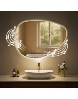 Vonios veidrodis Almafie 65x75 su „Bluetooth“