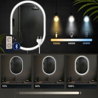 Vonios veidrodis Karishma 70x50 su „Bluetooth“ - PirkPatogiai.lt