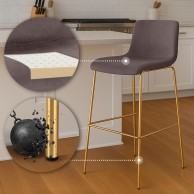 Baras kėdė Hoover Velvet 4-Fuß Gold