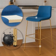Baras kėdė Hoover Velvet 4-Fuß Gold