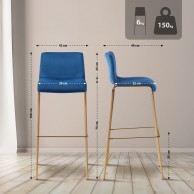Baras kėdė Hoover Velvet 4-Fuß Gold