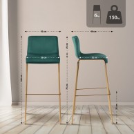 Baras kėdė Hoover Velvet 4-Fuß Gold