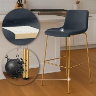 Baras kėdė Hoover Velvet 4-Fuß Gold