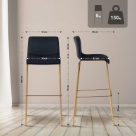 Baras kėdė Hoover Velvet 4-Fuß Gold