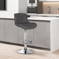 2 vnt. baro kėdžių rinkinys „Solon“ chromas audinys