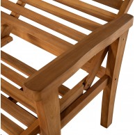 Atlošiamas tiko medžio suolas Nicosia 150 cm - PirkPatogiai.lt