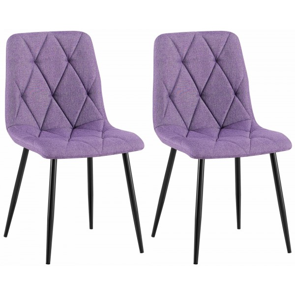 2 vnt. valgomojo kėdžių rinkinys „Clairton“ su audiniu