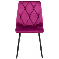 2 vnt. valgomojo kėdžių rinkinys „Clairton“ iš aksomo