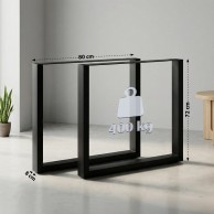 2x Ilkan stalo kojos, 80 cm - PirkPatogiai.lt