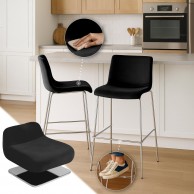 Baras kėdė Hoover Velvet 4-kojė Chromas