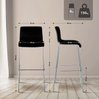 Baras kėdė Hoover Velvet 4-kojė Chromas