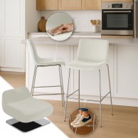 Baras kėdė Hoover Velvet 4-kojė Chromas