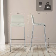 Baras kėdė Hoover Velvet 4-kojė Chromas