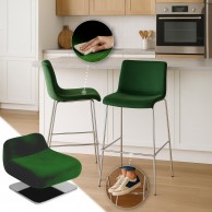 Baras kėdė Hoover Velvet 4-kojė Chromas