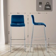 Baras kėdė Hoover Velvet 4-kojų chromas