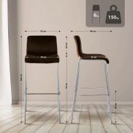 Baras kėdė Hoover Velvet 4-kojė Chromas