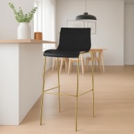 Baras kėdė Hoover plastikinė 4 kojos auksinė