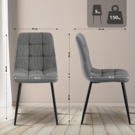 2 vnt. valgomojo kėdžių rinkinys „Tilde Cord“