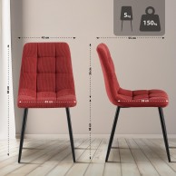 4 vnt. valgomojo kėdžių rinkinys „Tilde Cord“