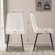 4 vnt. valgomojo kėdžių rinkinys „Tilde Cord“