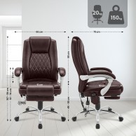 Biuro kėdė Rubia su masažo funkcija Dirbtinė oda