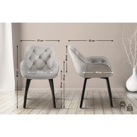 2 vnt. valgomojo kėdžių rinkinys „Antigo Samt“