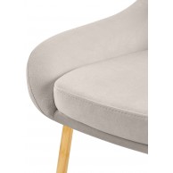2 vnt. valgomojo kėdžių rinkinys „Elmira“ aksomas auksas