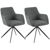 2 vnt. valgomojo kėdžių rinkinys „Olema“ su audiniu