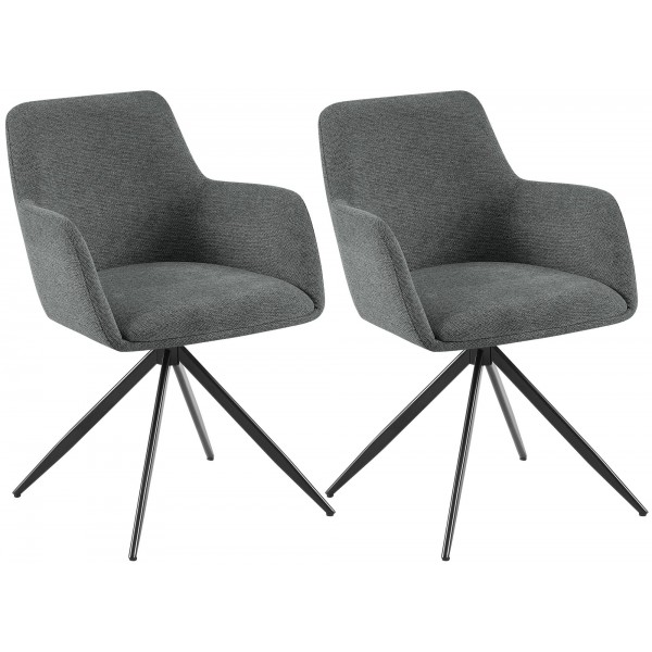 2 vnt. valgomojo kėdžių rinkinys „Olema“ su audiniu