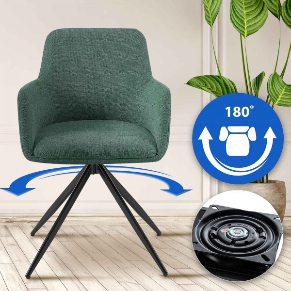 2 vnt. valgomojo kėdžių rinkinys Olema audinys